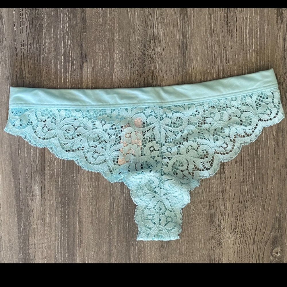 Victoria’s Secret baby blue lace thong